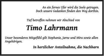 Anzeige von Timo Lahrmann von OM-Medien