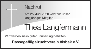 Anzeige von Thea Langfermann von OM-Medien