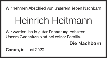 Anzeige von heinrich Heitmann von OM-Medien