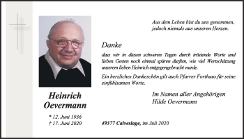 Anzeige von Heinrich Oevermann von OM-Medien