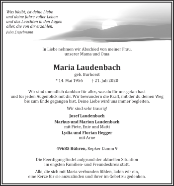 Anzeige von Maria Laudenbach von OM-Medien