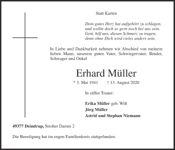 Anzeige von Erhard Müller von OM-Medien