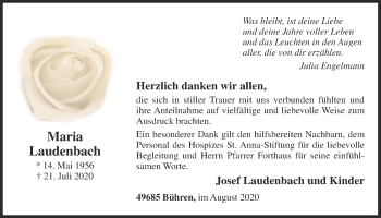 Anzeige von Maria Laudenbach von OM-Medien