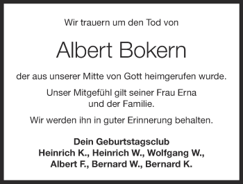 Anzeige von Albert Bokern von OM-Medien