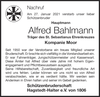 Anzeige von Alfred Bahlmann von OM-Medien