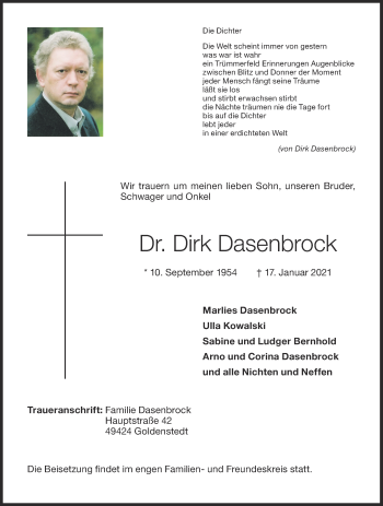 Anzeige von Dirk Dasenbrock von OM-Medien