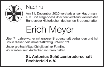 Anzeige von Erich Meyer von OM-Medien