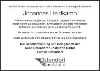 Anzeige von Johannes Heidkamp von OM-Medien