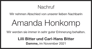 Anzeige von Amanda Honkomp von OM-Medien