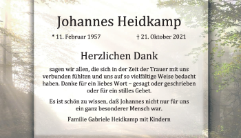 Anzeige von Johannes Heidkamp von OM-Medien