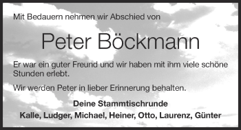 Anzeige von Peter Böckmann von OM-Medien