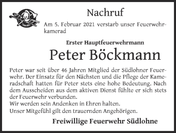 Anzeige von Peter Böckmann von OM-Medien