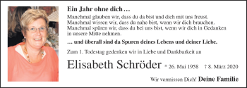 Anzeige von Elisabeth Schröder von OM-Medien