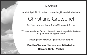 Anzeige von Christiane Grötschel von OM-Medien