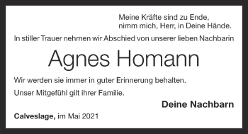 Anzeige von Agnes Homann von OM-Medien