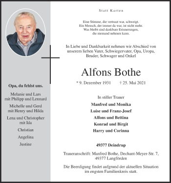 Anzeige von Alfons Bothe von OM-Medien