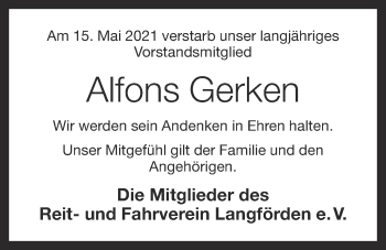 Anzeige von Alfons Gerken von OM-Medien