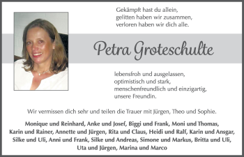 Anzeige von Petra Groteschulte von OM-Medien