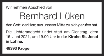 Anzeige von Bernhard Lüken von OM-Medien