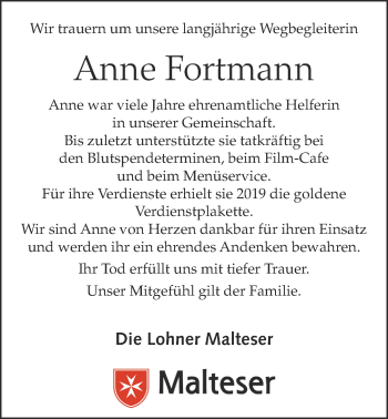 Anzeige von Anne Fortmann von OM-Medien