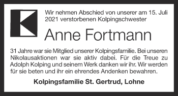 Anzeige von Anne Fortmann von OM-Medien