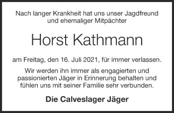 Anzeige von Horst Kathmann von OM-Medien