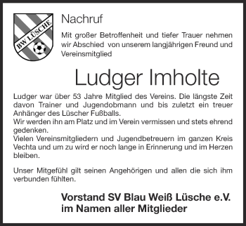 Anzeige von Ludger Imholte von OM-Medien