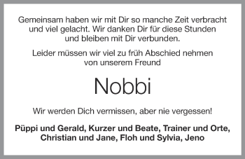 Anzeige von Nobbi  von OM-Medien