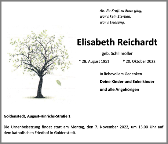 Anzeige von Elisabeth Reichardt von OM-Medien