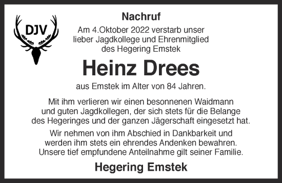 Anzeige von Heinz Drees von OM-Medien