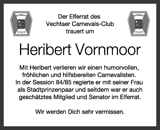 Anzeige von Heribert Vornmoor von OM-Medien