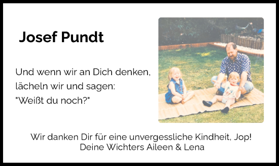 Anzeige von Josef Pundt von OM-Medien