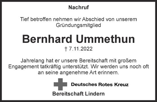 Anzeige von Bernhard Ummethun von OM-Medien