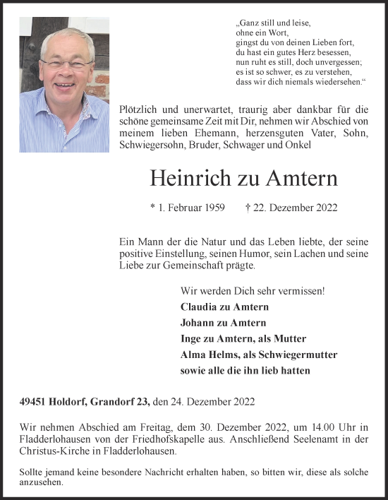 Anzeige von Heinrich zu Amtern von OM-Medien