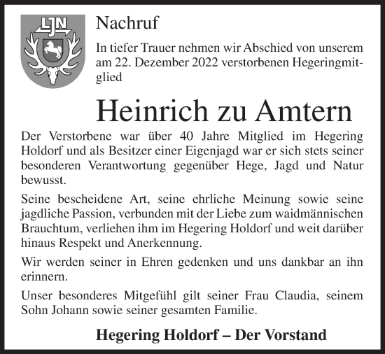 Anzeige von Heinrich zu Amtern von OM-Medien