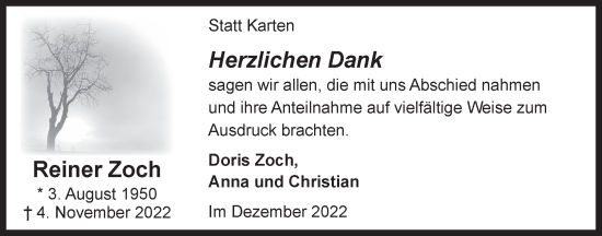 Anzeige von Reiner Zoch von OM-Medien