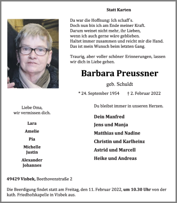 Anzeige von Barbara Preussner von OM-Medien