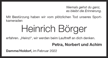 Anzeige von Heinrich Börger von OM-Medien