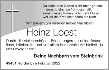 Anzeige von Heinz Loest von OM-Medien