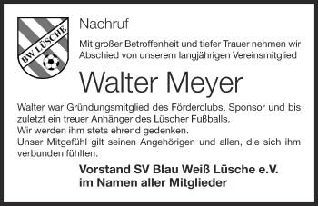 Anzeige von Walter Meyer von OM-Medien