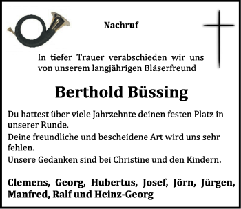 Anzeige von Berthold Büssing von OM-Medien