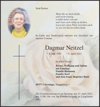 Anzeige von Dagmar Neitzel von OM-Medien