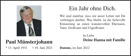 Anzeige von Paul Münsterjohann von OM-Medien