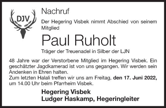 Anzeige von Paul Ruholt von OM-Medien