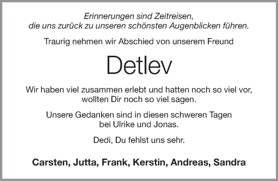 Anzeige von Detlev Fischer von OM-Medien