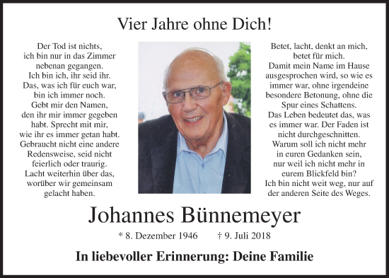 Anzeige von Johannes Bünnemeyer von OM-Medien