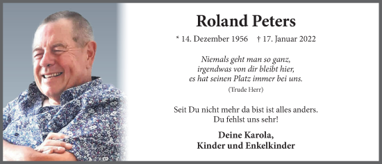 Anzeige von Roland Peters von OM-Medien