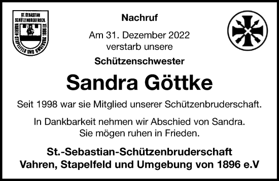 Anzeige von Sandra Göttke von OM-Medien