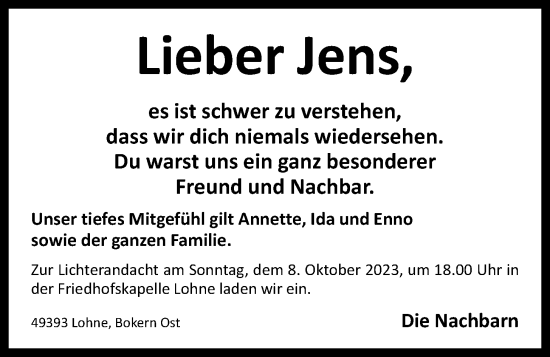 Anzeige von Jens Deters von OM-Medien