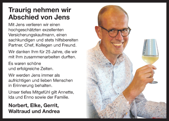 Anzeige von Jens Deters von OM-Medien